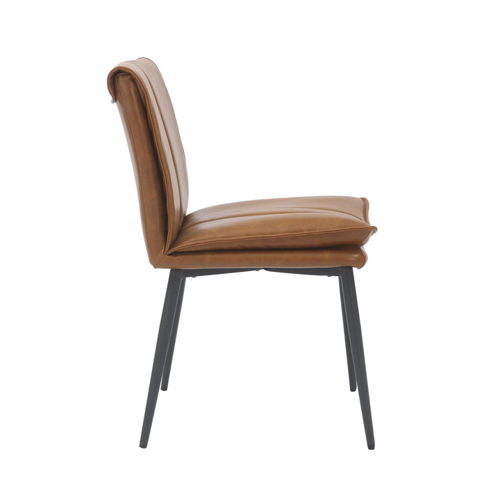 Willow and Stone Ashdowne Leather Effect Tan Dining Chair Shankar