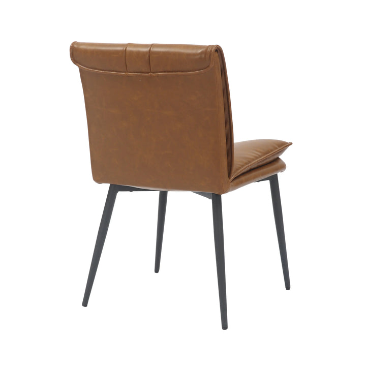 Willow and Stone Ashdowne Leather Effect Tan Dining Chair Shankar
