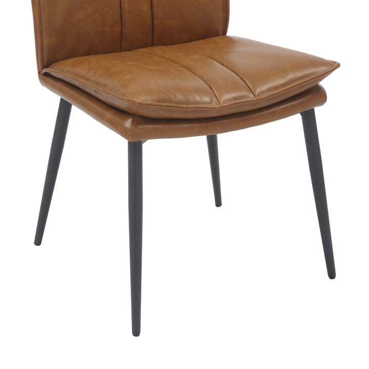 Willow and Stone Ashdowne Leather Effect Tan Dining Chair Shankar