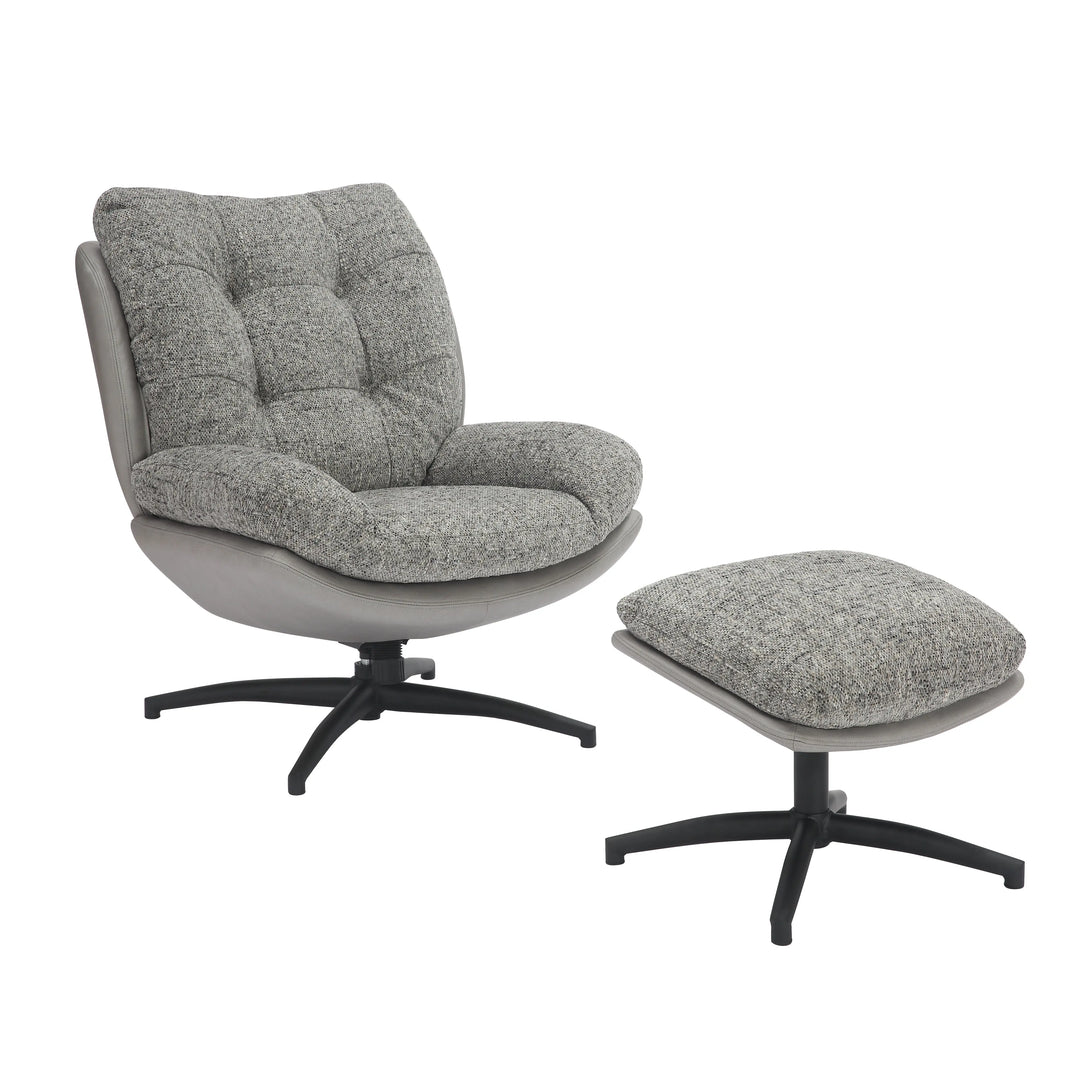 Willow and Stone Anvi Grey Lounge Chair Shankar