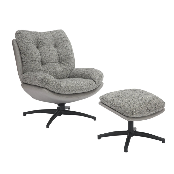 Willow and Stone Anvi Grey Lounge Chair Shankar