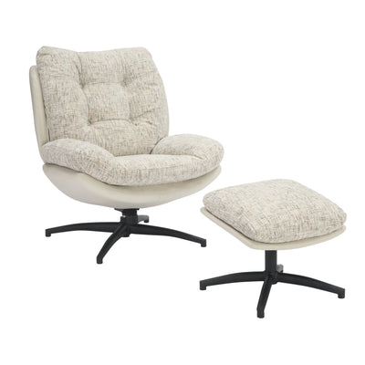 Willow and Stone Anvi Cream Lounge Chair Shankar