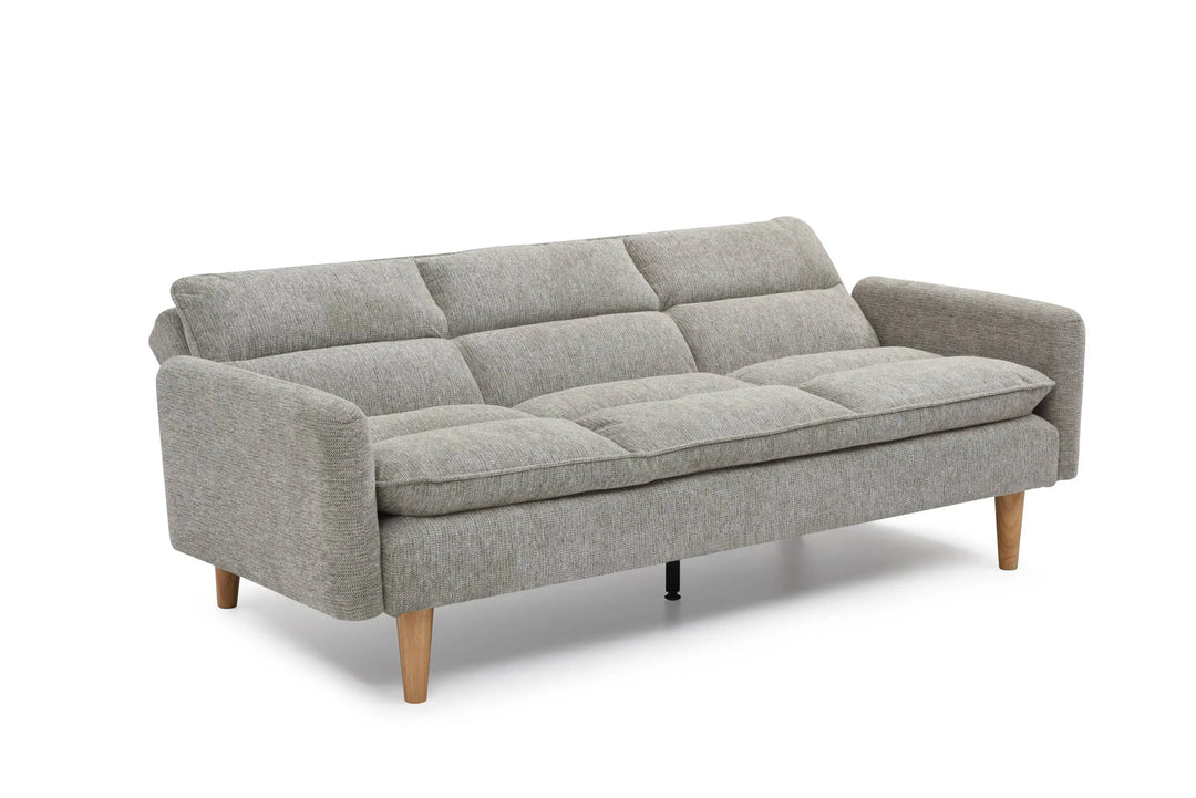 Willow and Stone Kavi Chenille Effect Natural 3 Seater Sofa Bed Shankar