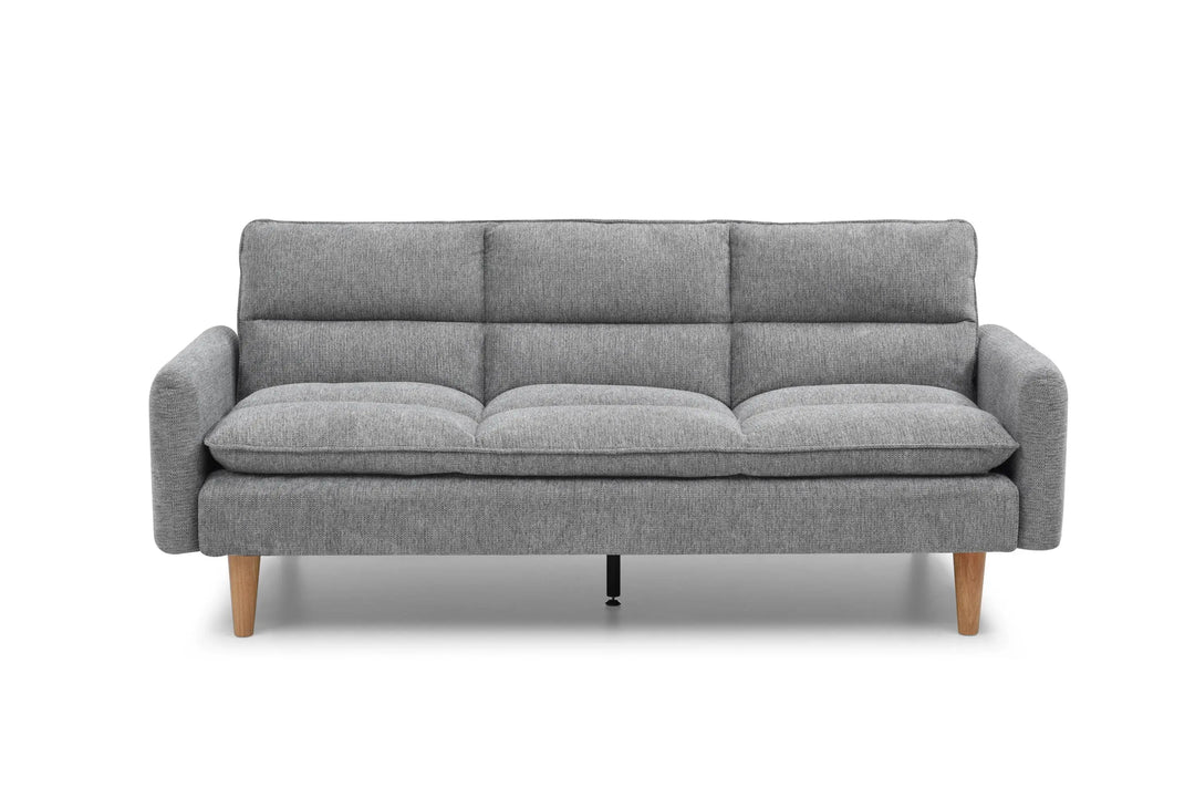 Willow and Stone Kavi Chenille Effect Light Grey 3 Seater Sofa Bed Shankar