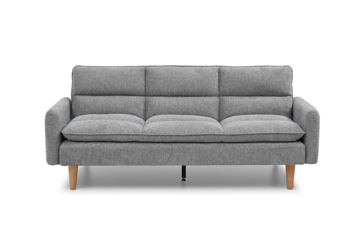 Willow and Stone Kavi Chenille Effect Light Grey 3 Seater Sofa Bed Shankar