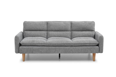 Willow and Stone Kavi Chenille Effect Light Grey 3 Seater Sofa Bed Shankar