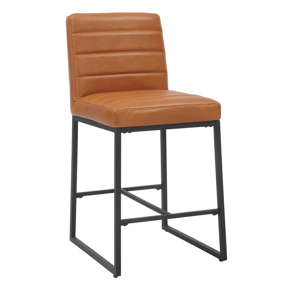 Willow and Stone Alverton Real Leather Light Brown Bar Stool Shankar