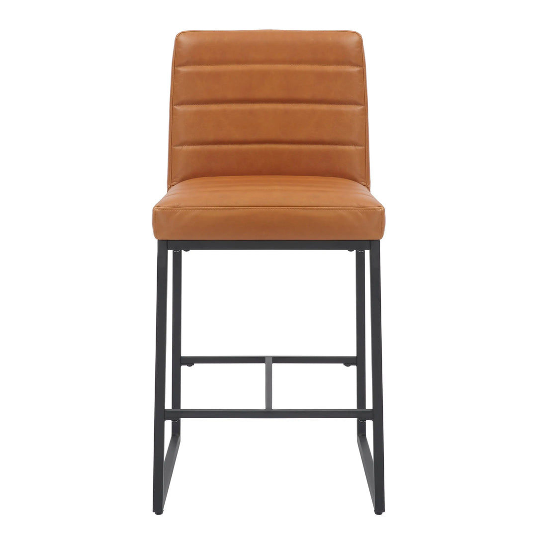 Willow and Stone Alverton Real Leather Light Brown Bar Stool Shankar