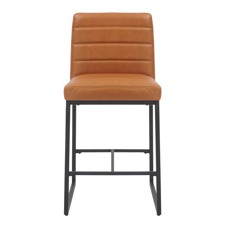 Willow and Stone Alverton Real Leather Light Brown Bar Stool Shankar