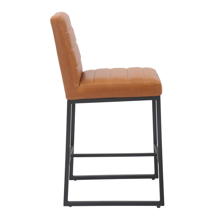Willow and Stone Alverton Real Leather Light Brown Bar Stool Shankar