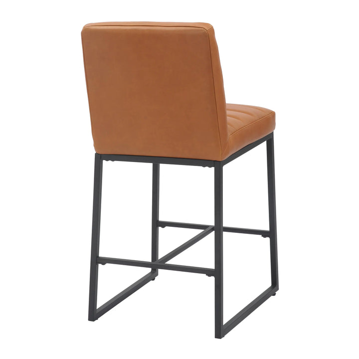 Willow and Stone Alverton Real Leather Light Brown Bar Stool Shankar
