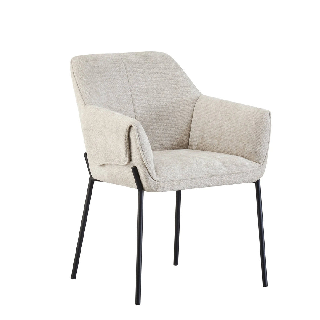 Willow and Stone Elani Chenille Effect Natural Dining Chair Shankar