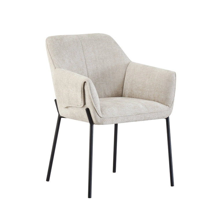 Willow and Stone Elani Chenille Effect Natural Dining Chair Shankar