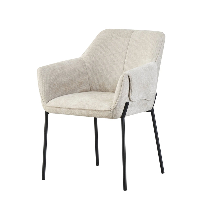 Willow and Stone Elani Chenille Effect Natural Dining Chair Shankar