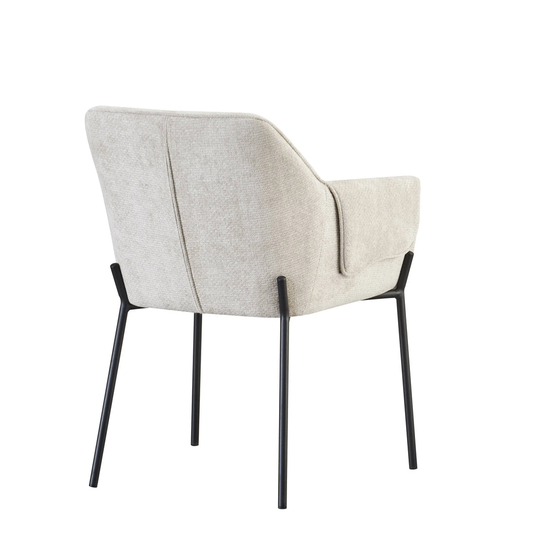 Willow and Stone Elani Chenille Effect Natural Dining Chair Shankar