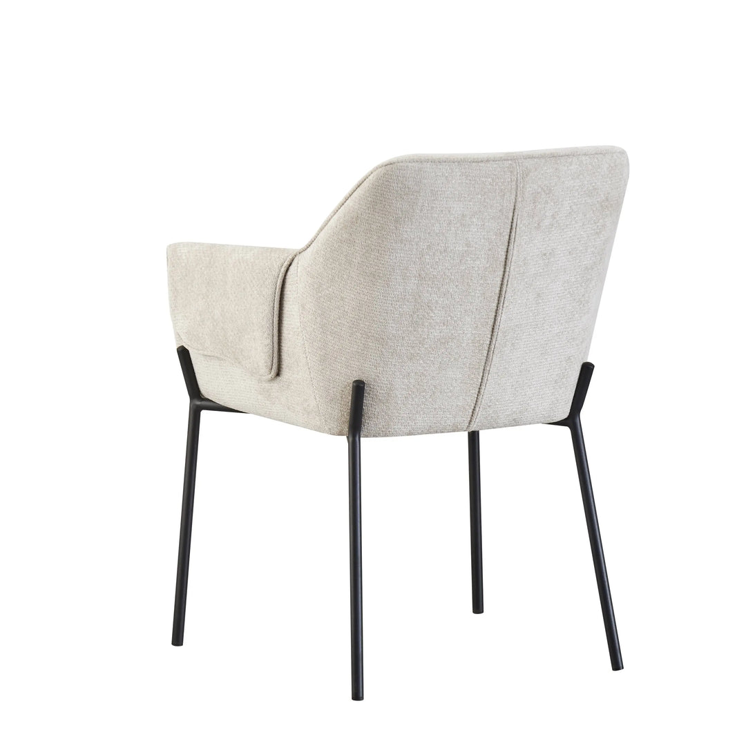 Willow and Stone Elani Chenille Effect Natural Dining Chair Shankar