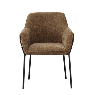 Willow and Stone Elani Chenille Effect Brown Dining Chair Shankar