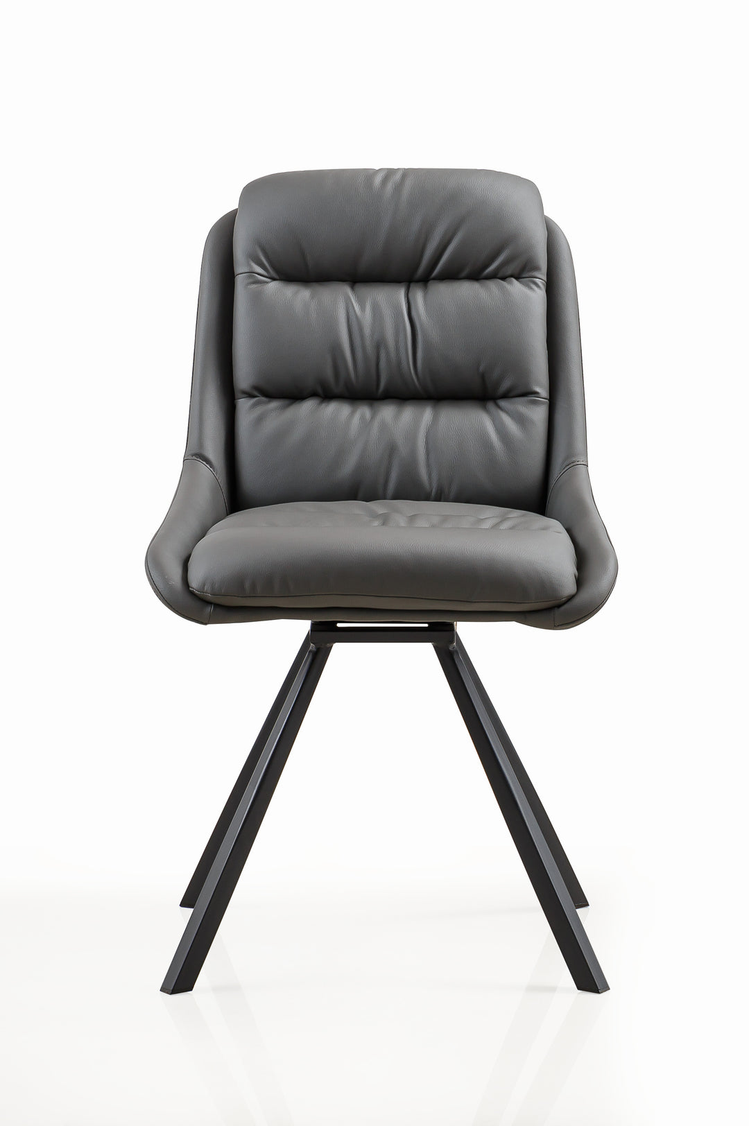 Alba Leather Effect Grey Dining Chair