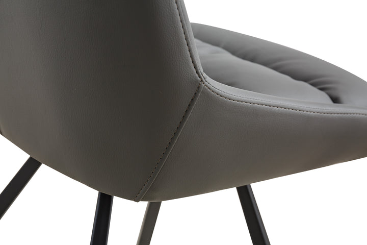 Alba Leather Effect Grey Dining Chair