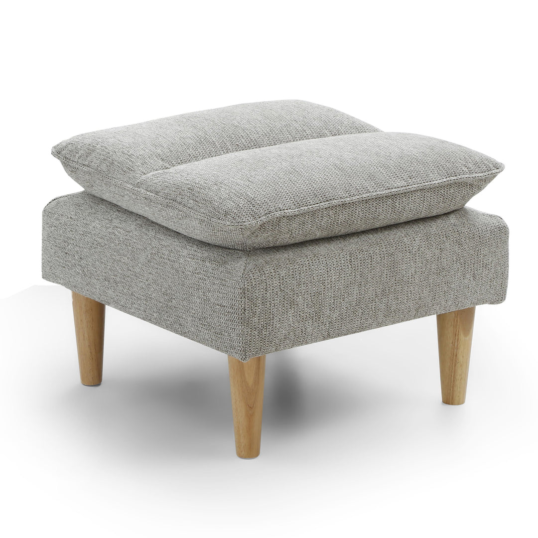 Celine Rest Chenille Effect Light Grey Footstool