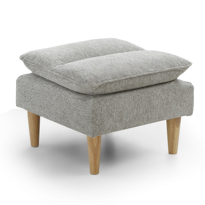 Celine Rest Chenille Effect Light Grey Footstool