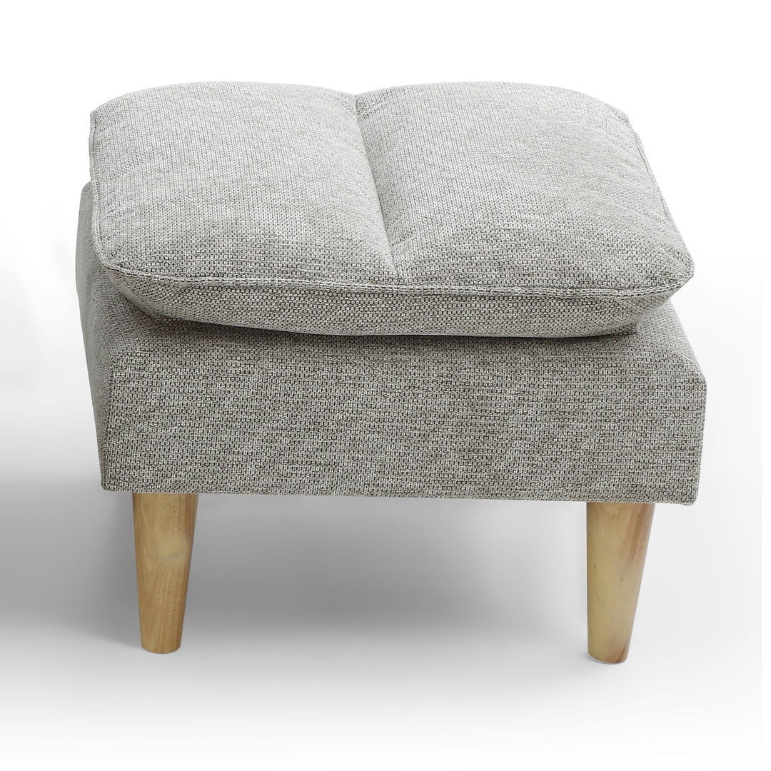 Celine Rest Chenille Effect Light Grey Footstool