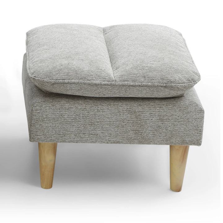 Celine Rest Chenille Effect Light Grey Footstool
