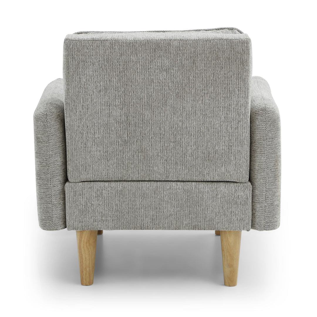 Celine Rest Chenille Effect Light Grey Armchair