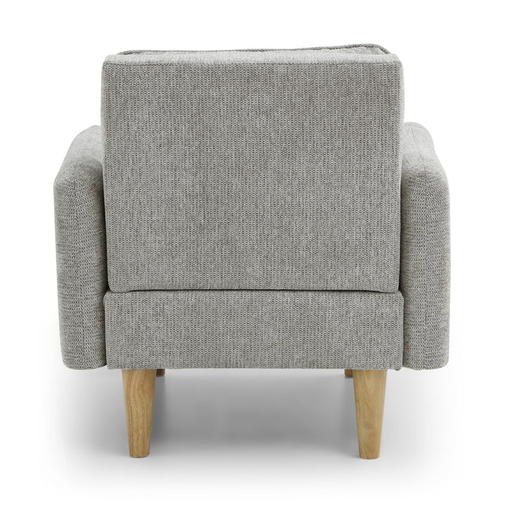 Celine Rest Chenille Effect Light Grey Armchair