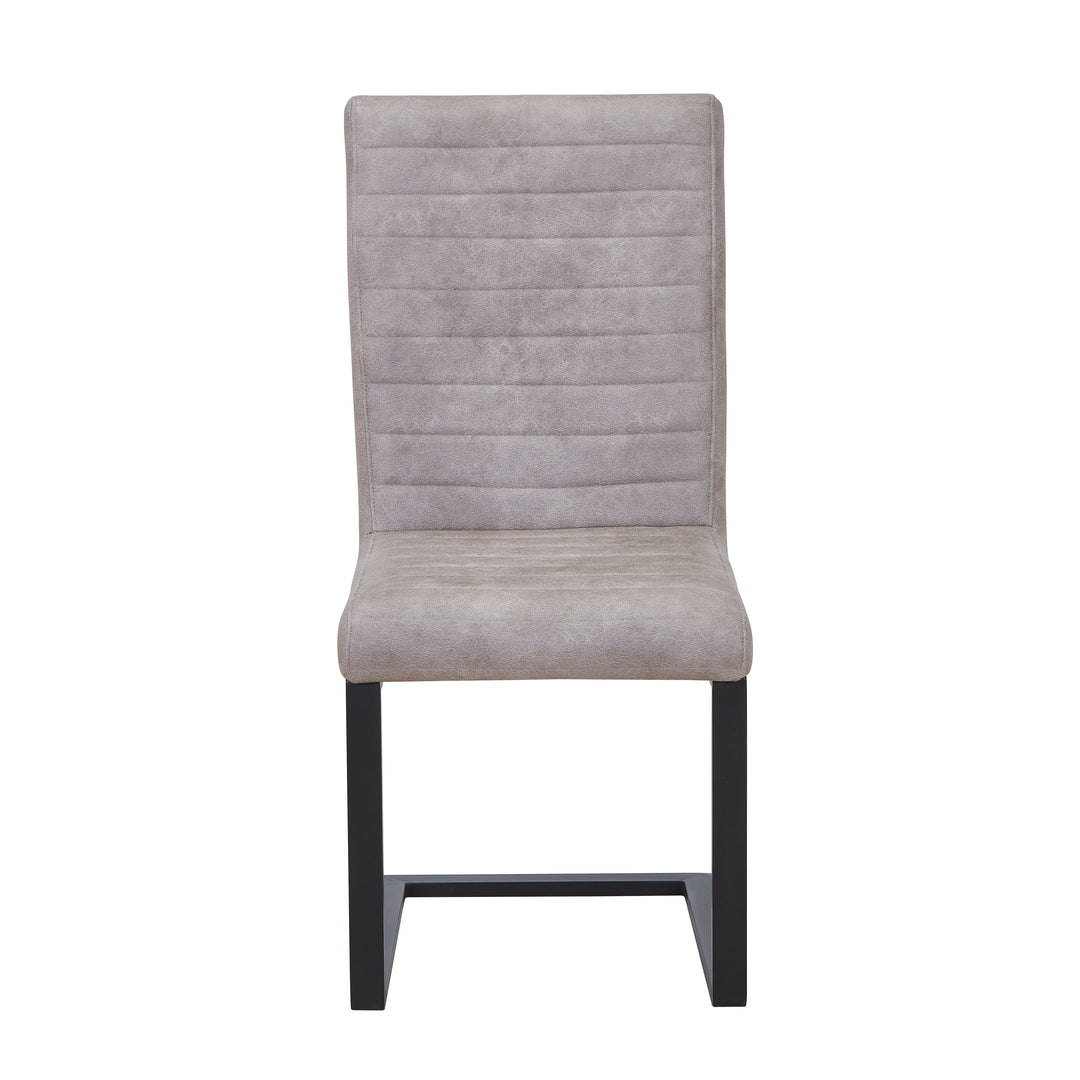 Belvoir Leather Effect Stone Grey Dining Chair