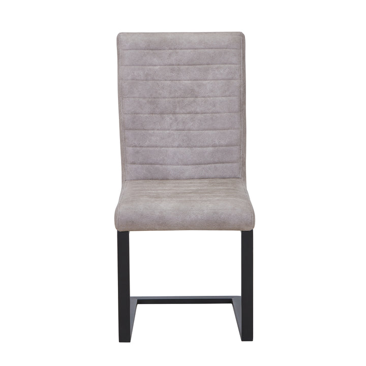 Belvoir Leather Effect Stone Grey Dining Chair