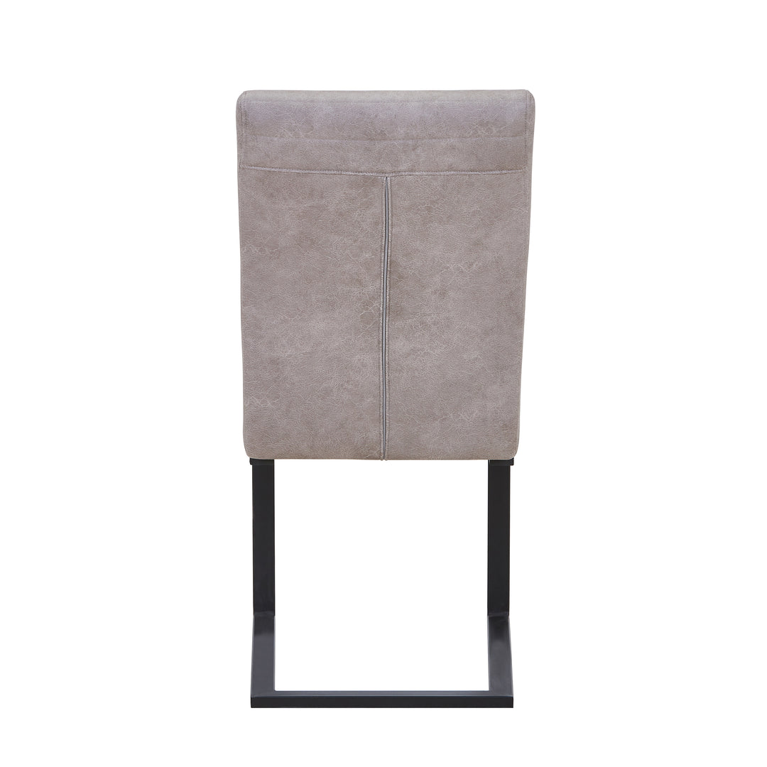 Belvoir Leather Effect Stone Grey Dining Chair