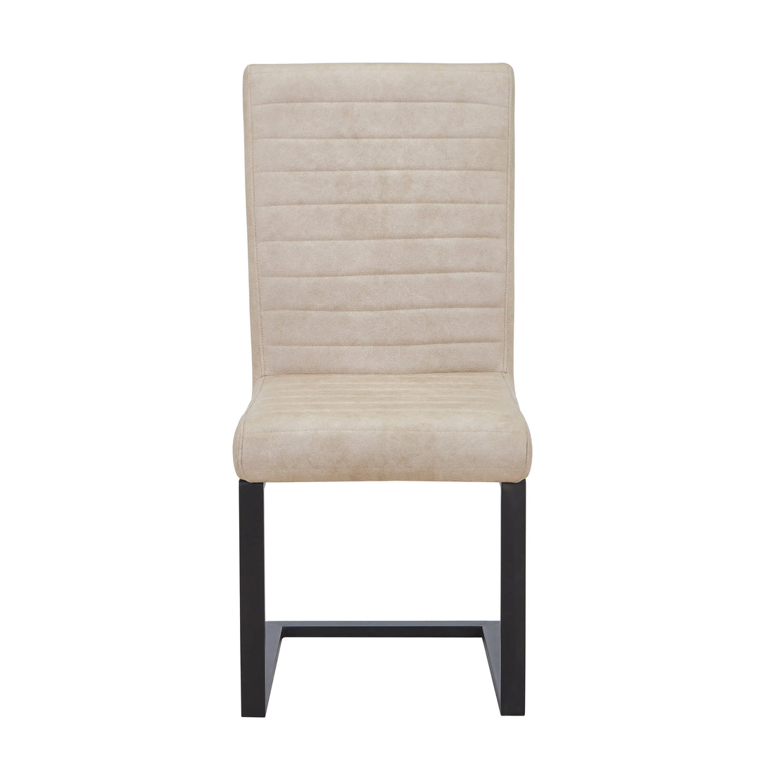 Belvoir Leather Effect Beige Dining Chair