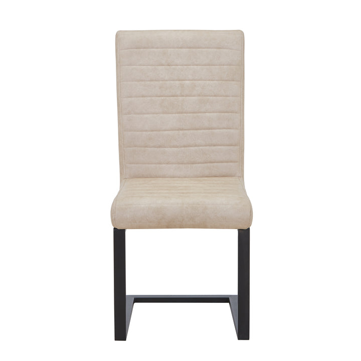 Belvoir Leather Effect Beige Dining Chair