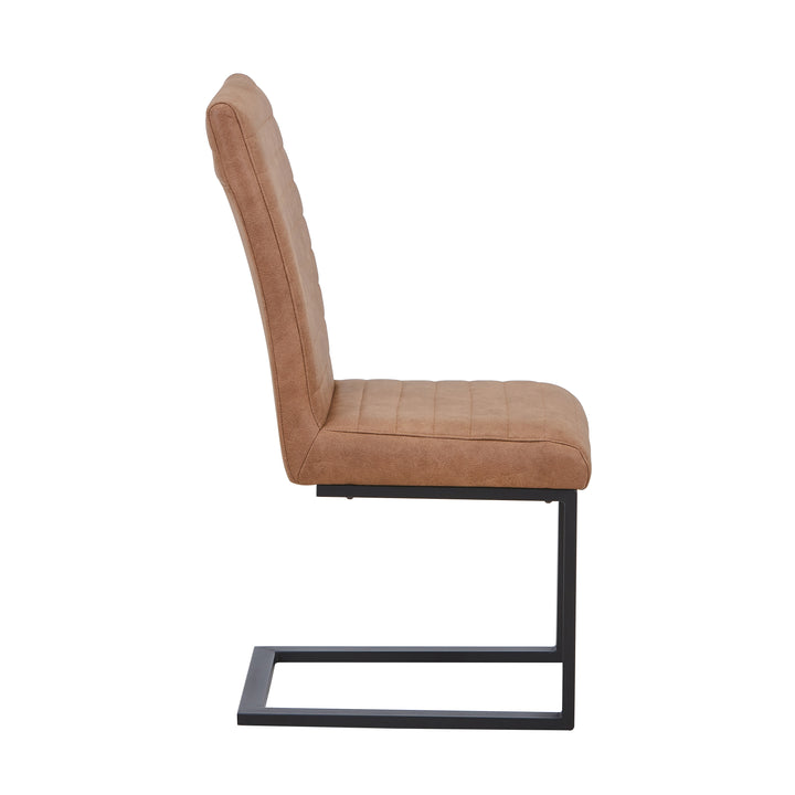 Belvoir Leather Effect Tan Dining Chair