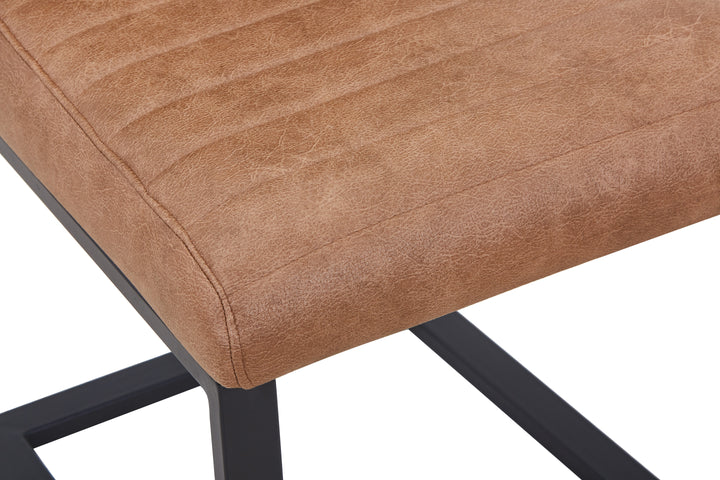 Belvoir Leather Effect Tan Dining Chair