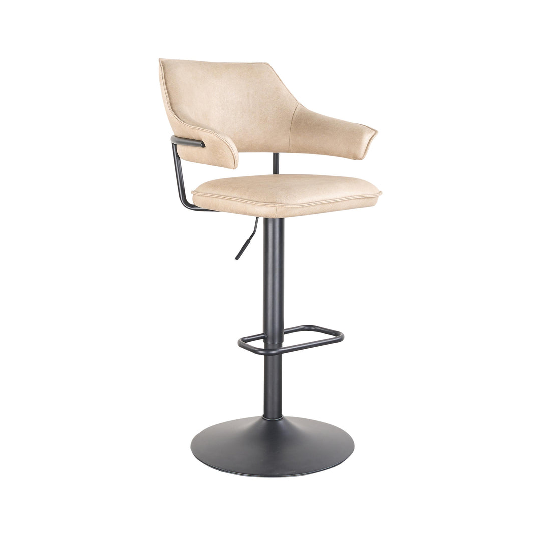 Greyson Leather Effect Cafe Latte Bar Stool