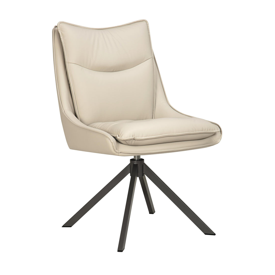 Valessa Leather Effect Stone Dining Chair