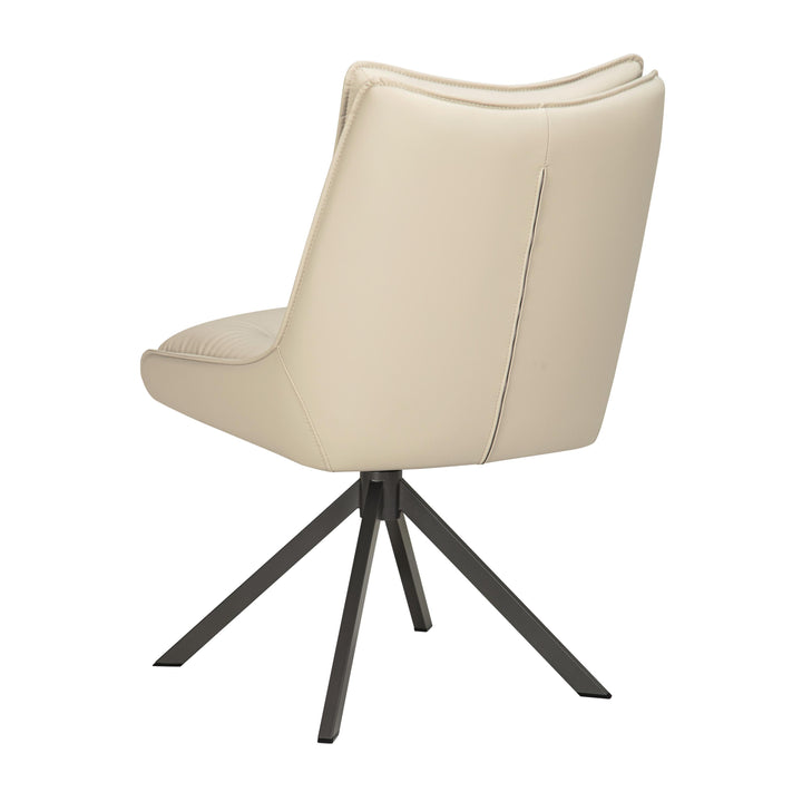 Valessa Leather Effect Stone Dining Chair