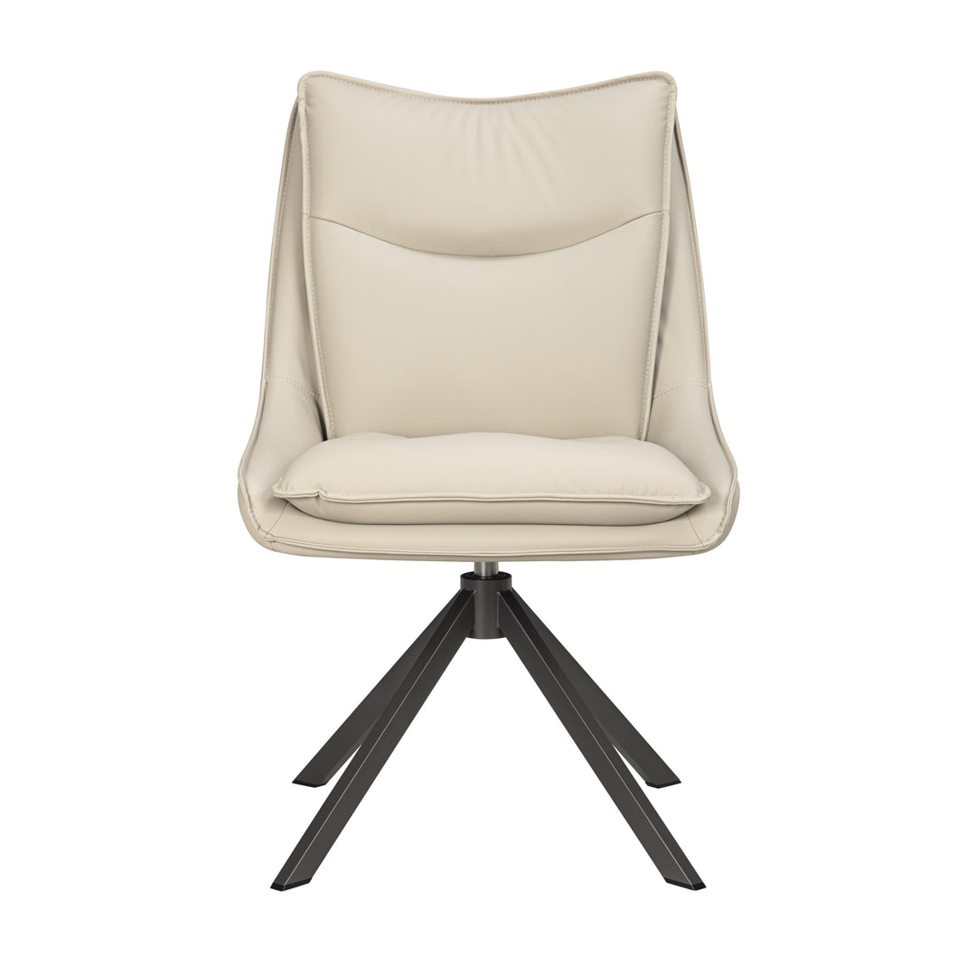 Valessa Leather Effect Stone Dining Chair