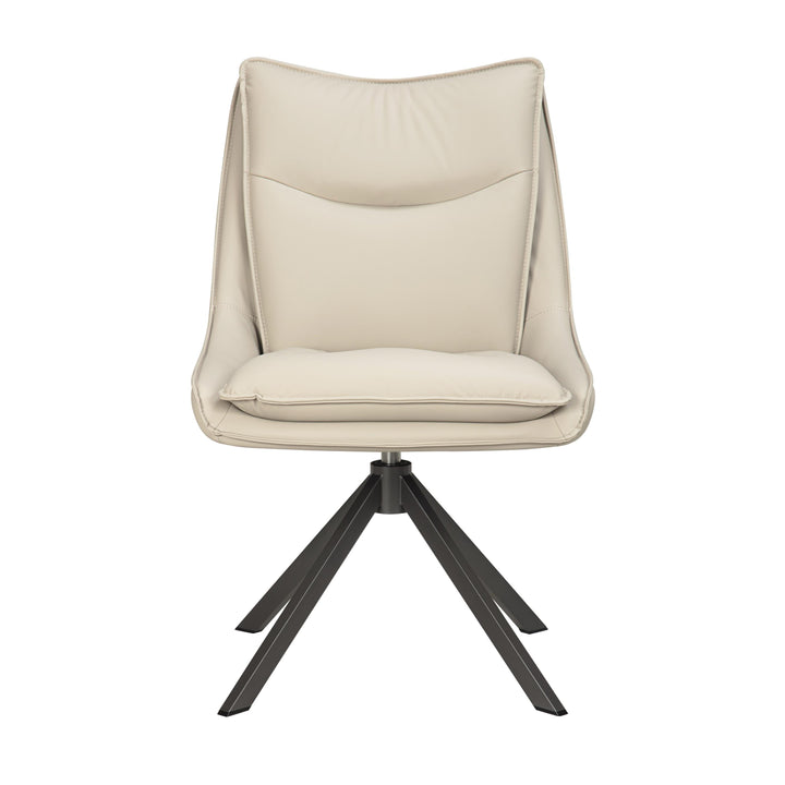 Valessa Leather Effect Stone Dining Chair