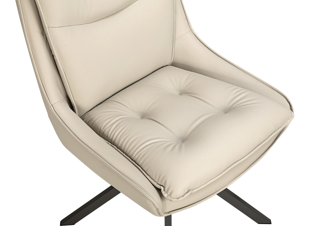 Valessa Leather Effect Stone Dining Chair