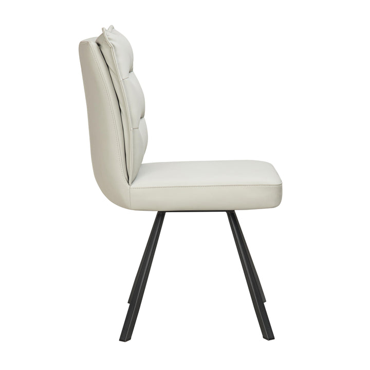 Sovana Leather Effect Taupe Dining Chair