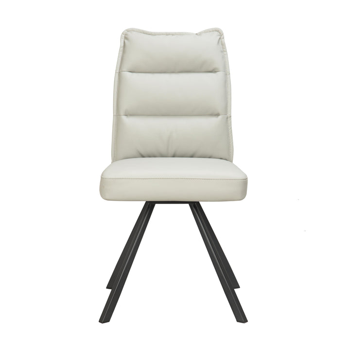 Sovana Leather Effect Taupe Dining Chair