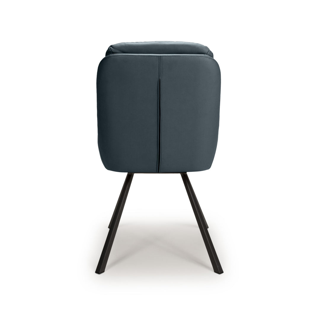 Alba Leather Effect Midnight Blue Dining Chair