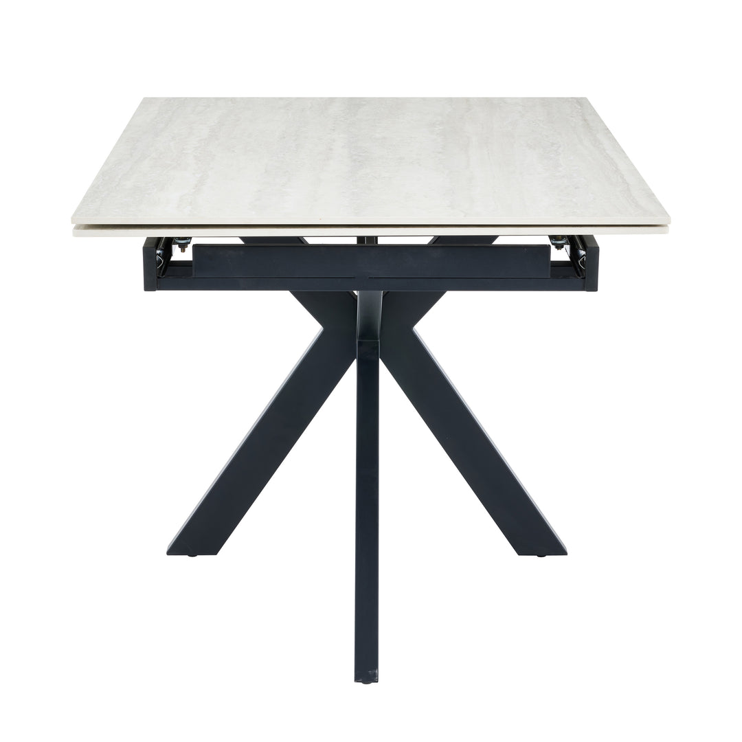 Avella 1.8m Extending Ivory Dining Table