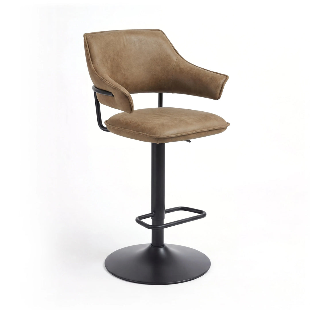 Greyson Leather Effect Tuscan Tan Bar Stool