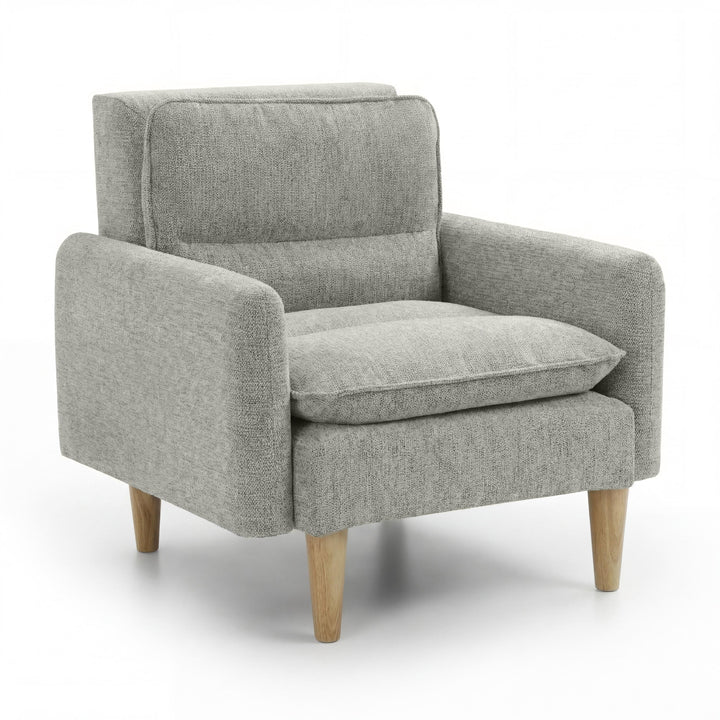 Celine Rest Chenille Effect Natural Armchair