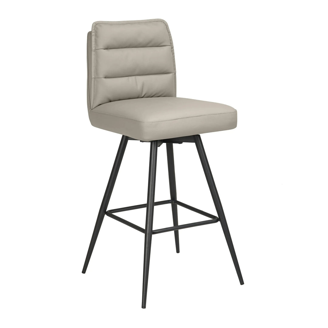 Sovana Leather Effect Taupe Bar Stool