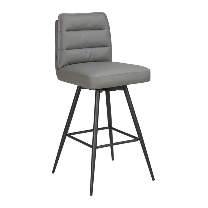 Sovana Leather Effect Dark Grey Bar Stool